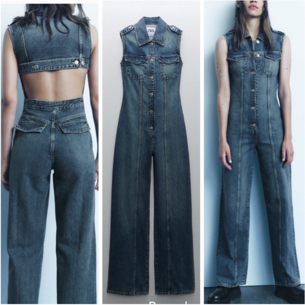 Denim Sleeveless Jumpsuit